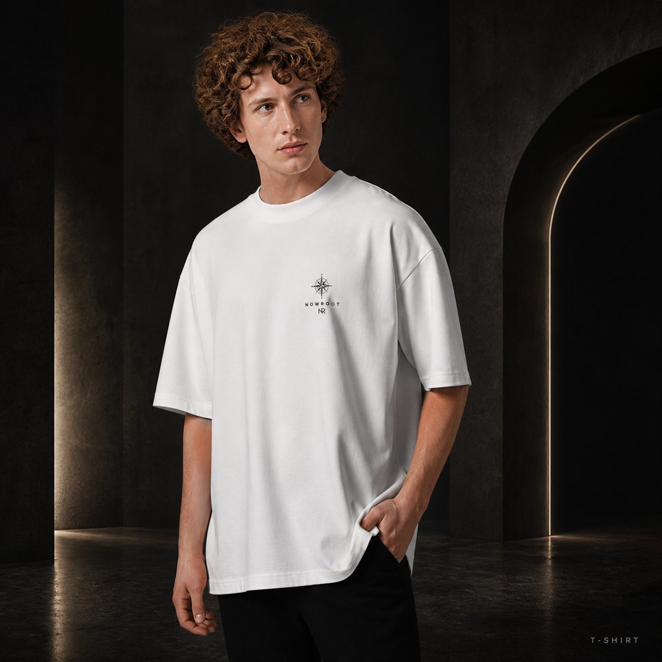 NOWROOT white T-Shirt lookbook preview
